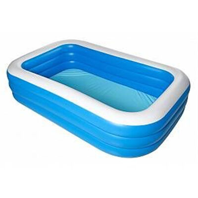 Multi-Size Inflatable Rectangular Kiddie Pools - Stackable Blue Water Play Pools for Kids Summer Fun