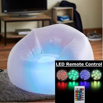 Custom Inflatable LED Lighted Sofa Set: Glow-in-Dark Outdoor Indoor Lounge Chair & Ottoman – Waterproof Party Patio Furniture