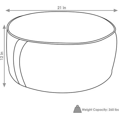 Geometric Pattern Fabric Ottoman Pouf - Grey & White Modern Footstool: Multi-Use Decorative Floor Cushion for Living Room, Bedroom & Nursery