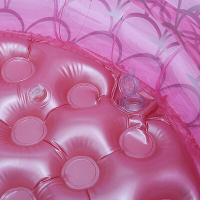 Pink Mermaid Tail Inflatable Kiddie Pool - Durable PVC Paddling Pool for Kids Summer Garden/Backyard