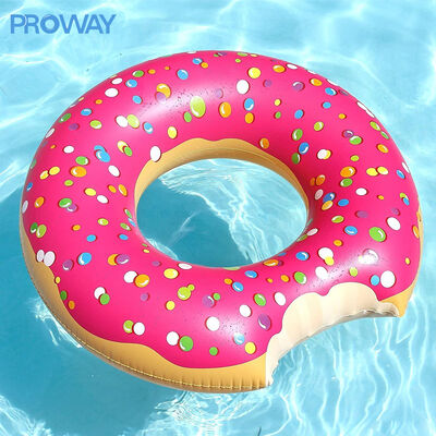 Rose Gold Flamingo Inflatable Swim Ring & Pink-Yellow Striped Custom Pool Float – Summer Beach Pool Party Toys for Kids