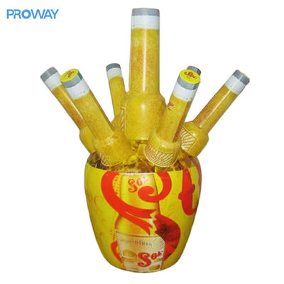 Custom Branded Giant Inflatable Beer Bottle with PVC Plastic Material and LED/Hanging System Add-ons