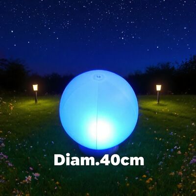 40CM Inflatable LED Light Up Ball | 12-Color Remote Control Glow Ball (In-Stock & Customizable)