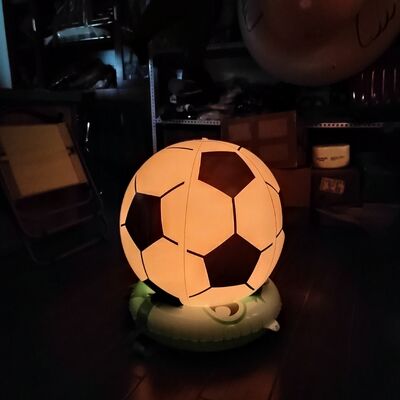 50cm Glow-in-the-Dark Inflatable Soccer Ball, Remote Control LED Light Up Football with 12 Colors, Ready Stock & Customizable