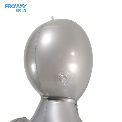 Full Body Inflatable Female Mannequin: Lightweight & Portable Clothing Display Model with Realistic Body Shape—Sleek Silver, Durable Quick-Inflate Dress Form for Retail Stores, Fashion Shows, Home Use