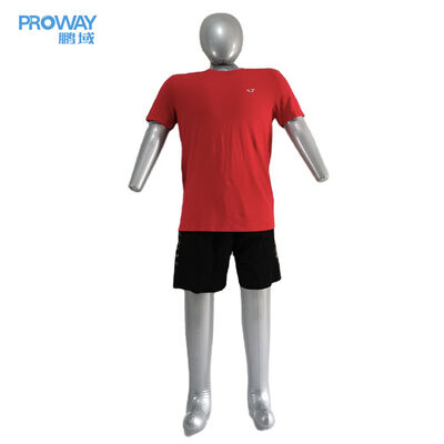 Full Body Inflatable Male Mannequin: Realistic Muscular, Lightweight Portable Clothing Display—Silver, Quick-Inflate for Retail/Fashion Shows | Space-Saving & Cost-Effective