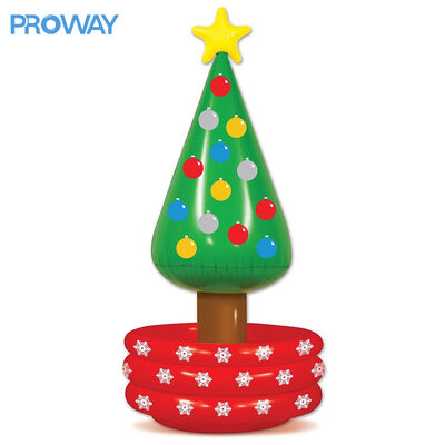 Inflatable Christmas Tree: Festive Decor with Colorful Ornaments & Star Topper—Portable, Quick-Inflate Holiday Decoration for Home/Parties
