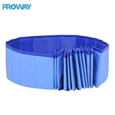 Foldable PVC Pet Pool: Collapsible Dog Swimming Tub with Drain Plug—Portable, Durable Bathing Pool for Dogs/Cats (Outdoor/Indoor Use)
