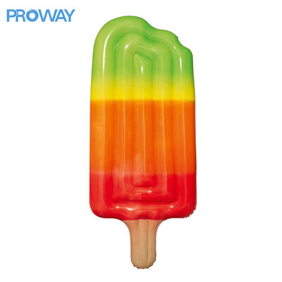 Customizable Rainbow Popsicle Inflatable Float with Thickened 0.35mm Eco-PVC and Leak-Proof Design for Pool and Beach
