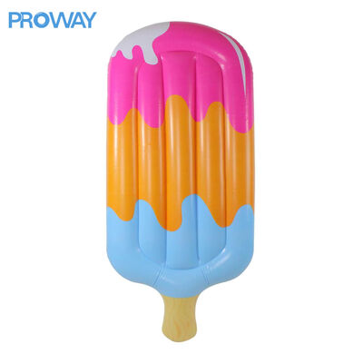 Customizable Rainbow Popsicle Inflatable Float with Thickened 0.35mm Eco-PVC and Leak-Proof Design for Pool and Beach