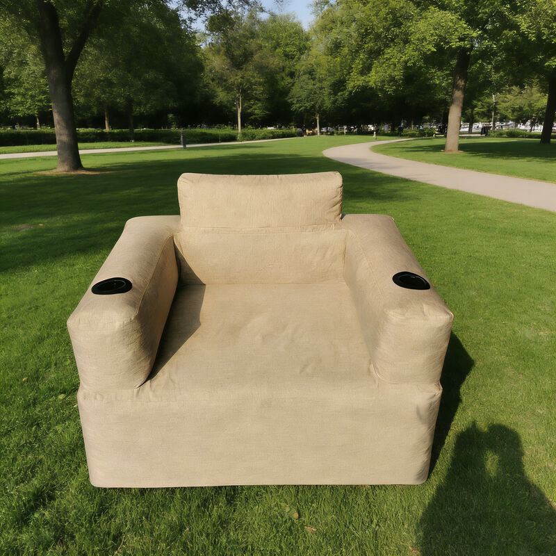 Customizable Outdoor Inflatable Auto-Inflatable Sofa - Portable Air Sofa with Custom Size/Color/Logo for Camping, Beach & Patio