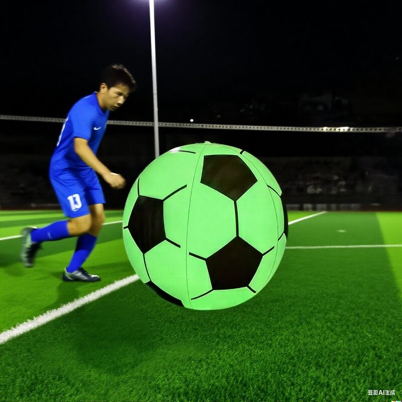 50cm Glow-in-the-Dark Inflatable Soccer Ball, Remote Control LED Light Up Football with 12 Colors, Ready Stock & Customizable