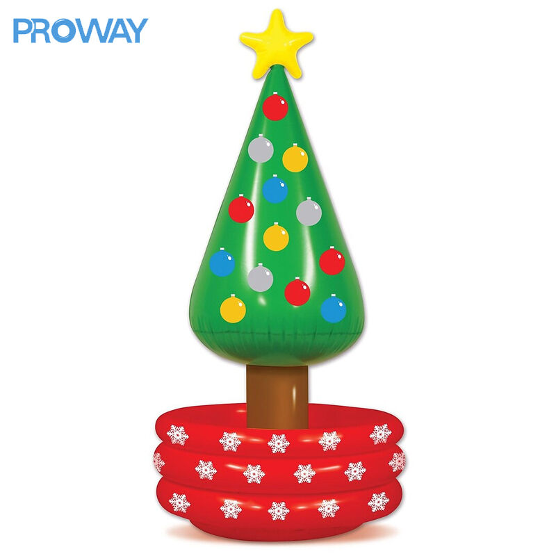 Inflatable Christmas Tree: Festive Decor with Colorful Ornaments & Star Topper—Portable, Quick-Inflate Holiday Decoration for Home/Parties